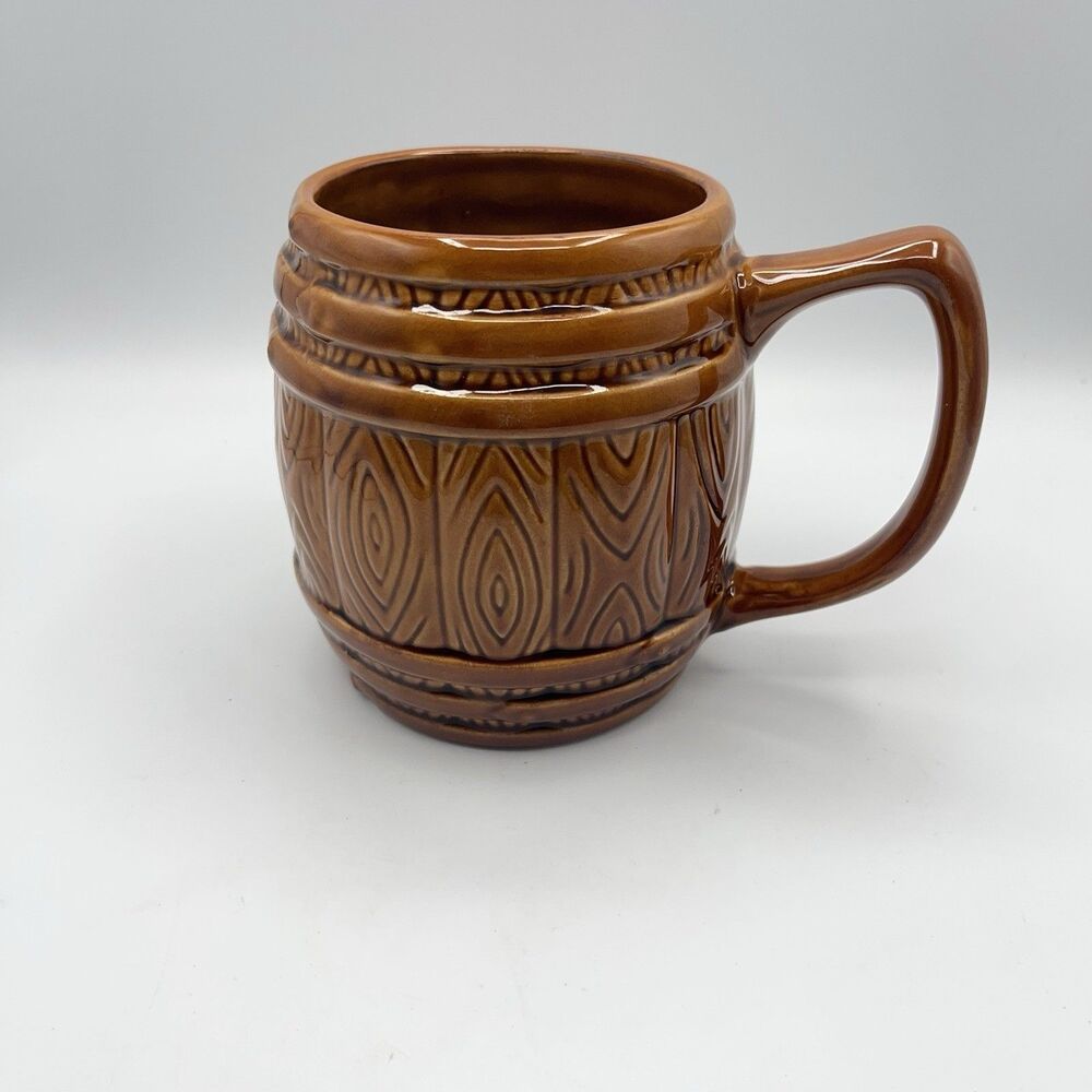 Cracker Barrel “Whiskey Barrel” Large Style Coffee Mug EUC